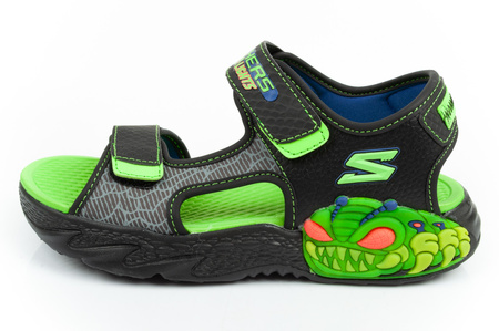 Sandale Skechers pentru copii [400614L/BKLM] Pantofi cu LED, negru.