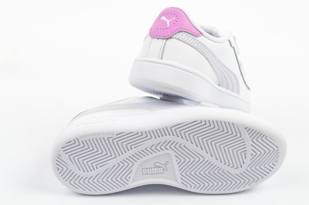 Pantofi sport Puma Smash 3.0 pentru copii, piele albă, la modă