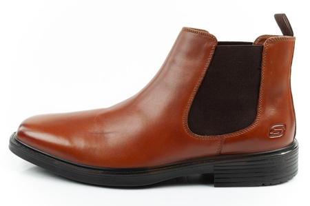 Ghete Chelsea Skechers pentru bărbați Miller-Boris Elegant Leather, maro