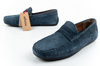 Pantofi Wrangler pentru bărbați, Mocasini Maifield Suede, Piele naturală, Bleumarin