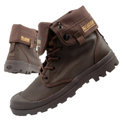 Teniși sport Palladium Baggy Coated pentru bărbați, maro închis la modă