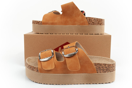 Pantofi Lee Cooper pentru femei, papuci cu platformă, maro, confortabili [LCW-25-35-3494L]