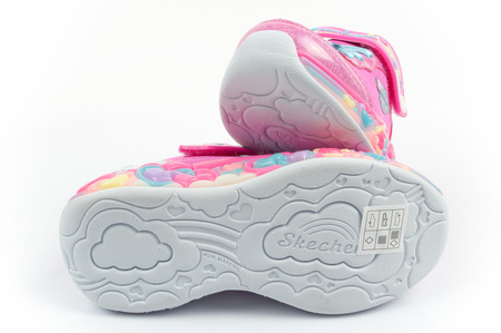 Pantofi sport Skechers S Lights LED pentru copii, cu velcro, pentru fete