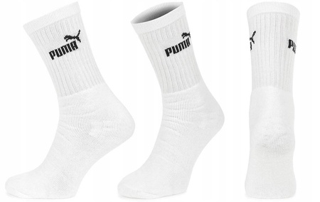 Puma Crew [7308 300] Pachet de 3 șosete lungi albe.